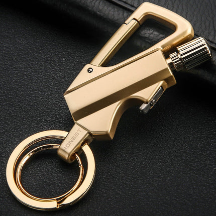 Keychain Lighter 3-in-1 with Bottle Opener, Refillable Pocket Flame Tool with Up to 10,000 Strikes, 3 Colours