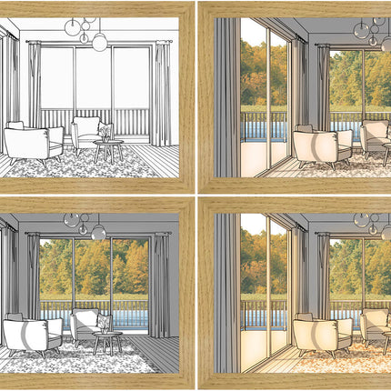 Illuminated Wall Art Panel, 11 Scenic Designs and 2 Sizes, Glowing Decor for Living Room and Bedroom
