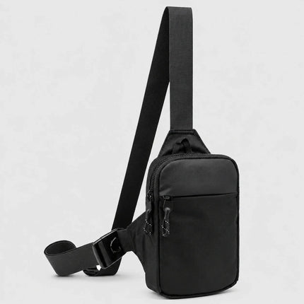 Compact Crossbody Bag, Water Resistant Shoulder Bag with Front Pocket and Zip Compartment for Commuting and Travel