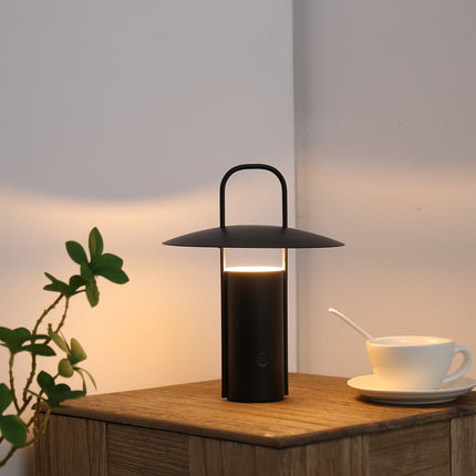 Wireless LED Touch Lamp with Three Colour Modes | USB Rechargeable Metal Light for Indoor & Outdoor Elegance