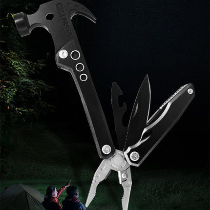 19-in-1 Multitool with Hammer, Screwdriver and Bottle Opener, Pocket Multi Tool for Camping, Hiking and Home Repairs