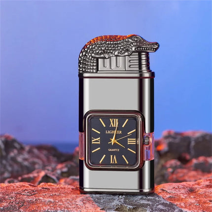 Windproof Lighter with Clock | Sleek Design for Reliable Ignition