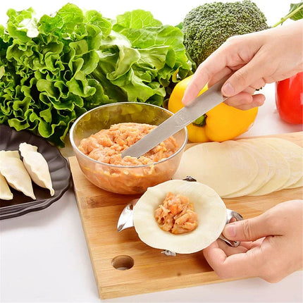 Dumpling Press and Dough Cutter Kit for Evenly Sealed Homemade Dumplings, Beginner Friendly Kitchen Set