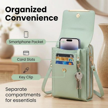 RFID Blocking Wallet Crossbody Phone Bag, Anti Theft Phone Wallet with Touchscreen Window – image 4