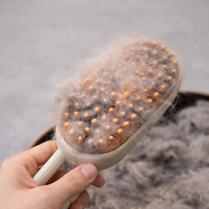 Pet Grooming Steam Brush with Adjustable Heat, 3-in-1 Warm Mist Brush for Cats and Dogs to Clean and De-Shed