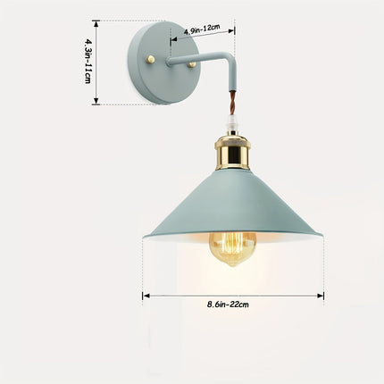 Modern Metal Wall Sconce with Oil-Rubbed Finish | Industrial Lighting Fixture for Bedrooms and Living Rooms