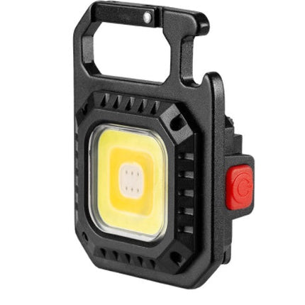 Keychain Flashlight with Magnetic Back and Bottle Opener, USB Rechargeable LED Pocket Torch for Everyday Carry