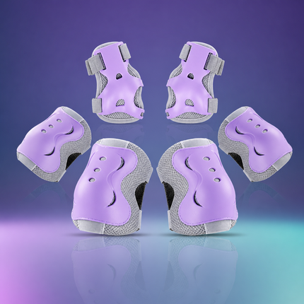 Kids Protective Gear Set with Adjustable Knee, Elbow & Wrist Pads | Safe Sports Protection for Biking and Skating