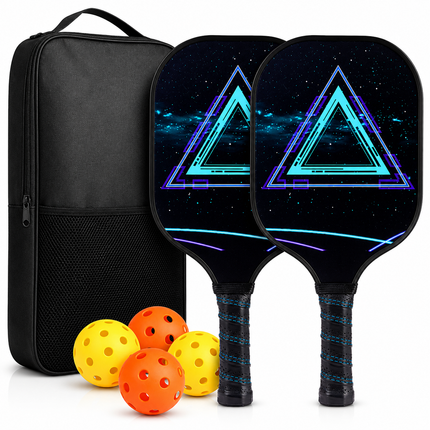 Pickleball Paddle Set with Lightweight Graphite Paddles & Balls | Complete Set for Easy Play and Comfort