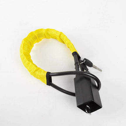 Anti-Theft Steering Wheel Cable Lock for Cars, Visible Steel Security Deterrent with Keys, in Red, Black, Yellow or Blue