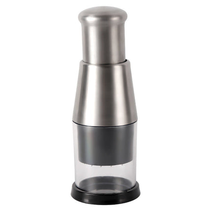 Vegetable Chopper with Collection Container, Manual Onion and Garlic Dicer for Fast Kitchen Prep