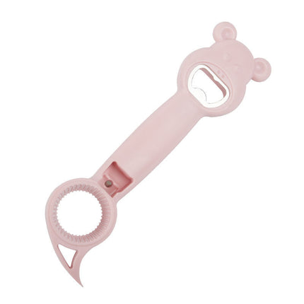4 in 1 Kitchen Opener Tool, Jar, Can and Bottle Opener with Ergonomic Grip, 4 Colors, Easy Open for Stubborn Lids