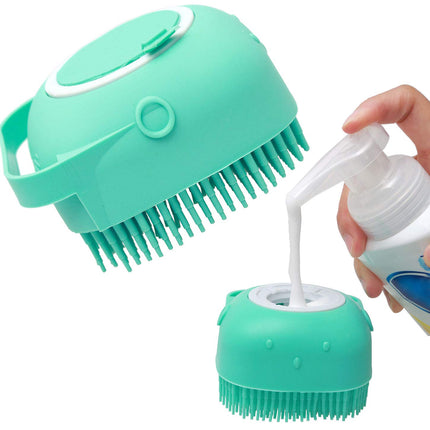 Pet Grooming Brush with Soft Bristles, Gentle Coat Cleaning Brush with Non Slip Grip, Easy Clean Design, 3 Colours