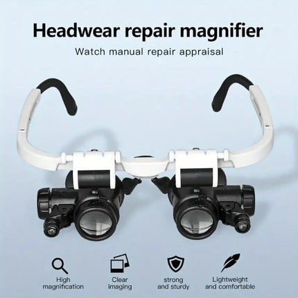 Lighted Magnifying Glass, Hands Free Craft Magnifier for Jewelry and Coin Collecting