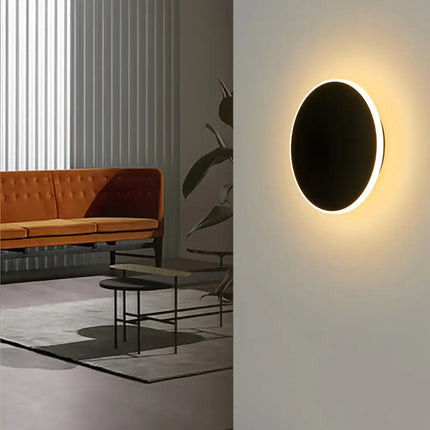 Minimalist LED Round Wall Light with Soft Ambient Glow | Modern Design for Bedrooms and Hallways