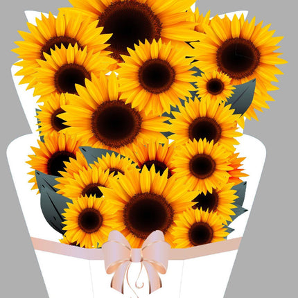 3D Pop-Up Flower Bouquet Greeting Card, 18 Flower Designs, Long-Lasting Keepsake Blooms, Gift for Birthdays and All Occasions