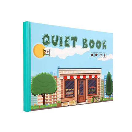 Montessori Quiet Book for Kids, Interactive Busy Book with Puzzles, Matching Games and Literacy Pages