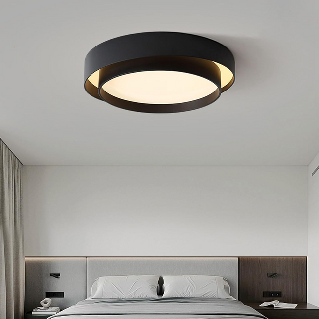 Flush Mount Ceiling Light, Round LED Ceiling Light Fixture, Modern Bedroom Light Fixture for Living Room and Hallway_00