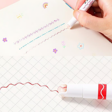 Dual Tip Drawing Markers with Curve Roller, Highlighter Pens for Journaling – image 9