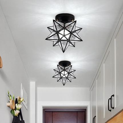 LED Ceiling Lamp in Geometric Star Design with Soft Ambient Glow | Elegant Lighting for Modern Spaces