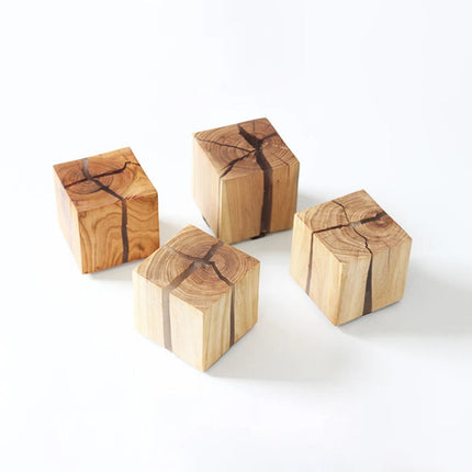 Hand-Carved Solid Wood Wall Light with Resin Inlay | Unique Ambient Glow for Modern Rustic Interiors