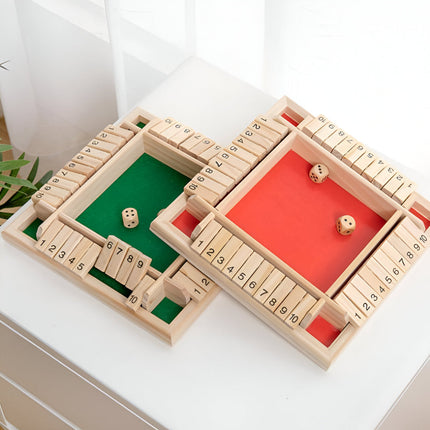 Wooden Math Learning Board Game Set with Compact Design | Fun Family Tabletop Activity for 2-4 Players