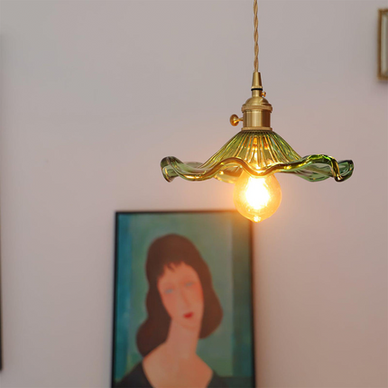 Flower Glass LED Pendant Light with Unique Design | Warm Glow for Cozy Home Ambience