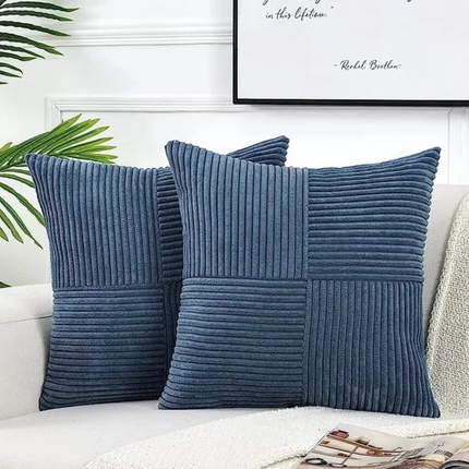 Throw Pillow Covers, Striped Corduroy Decorative Pillow Covers, Couch Cushion Covers for Living Room_05