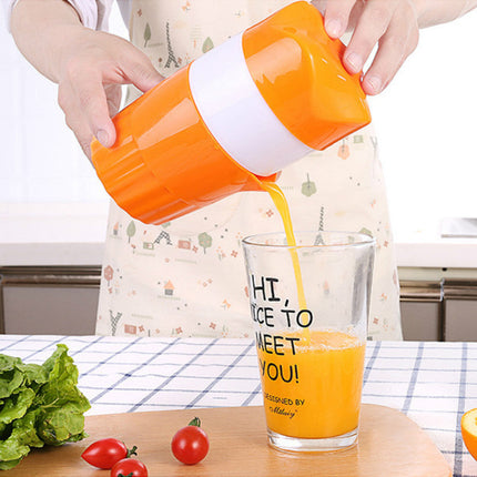 Manual Citrus Juicer with Ridged Reamer and Built In Strainer, Compact Hand Press for Home and Travel