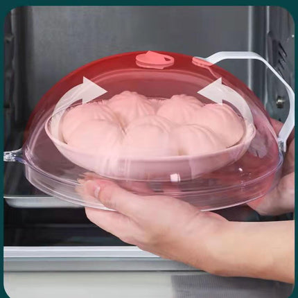 Microwave Splatter Cover for Plates and Bowls, Food Lid Guard that Catches Grease and Keeps Leftovers Moist