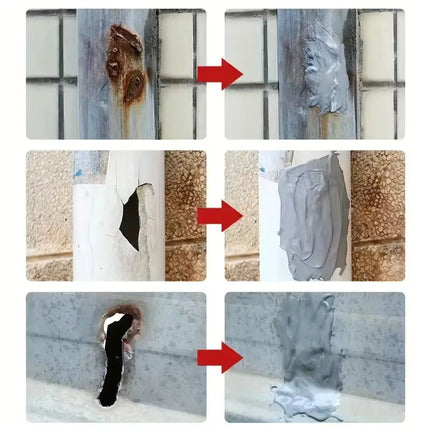 Metal Repair Adhesive for Leaks and Cracks, No Weld Glue for Pipes, Faucets and Tools, Seals in Minutes