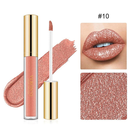 Lip Gloss, Waterproof Non Sticky Lip Gloss with Diamond Shimmer – image 10