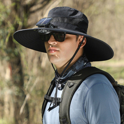 Solar-Powered Patio Hat with Adjustable Brim | Lightweight Design for Cool Comfort
