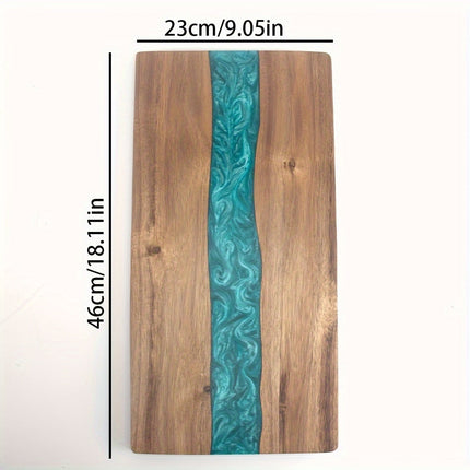 Resin River Cutting Board with Durable Acacia Wood | Stylish Serving Board for Meats and Cheeses