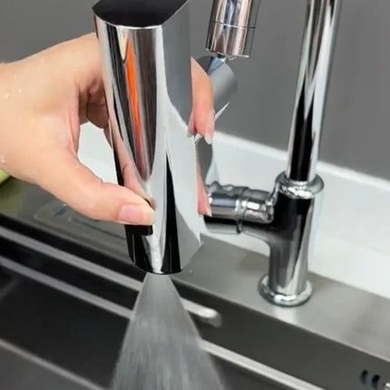 Kitchen Sink Faucet with 3 Spray Modes, Waterfall and High Pressure Tap with 360 Degree Swivel