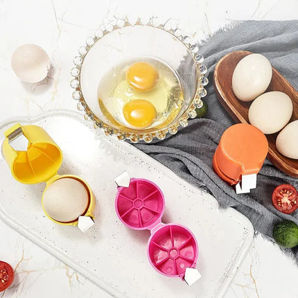 Egg Shell Opener and Cracker Tool in 3 Color Options, One Motion Egg Topper for Boiled Eggs