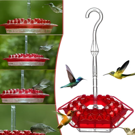 Hummingbird Feeder with 30 Feeding Ports & Easy Fill Design | Outdoor Hanging Station for 12 oz Nectar Capacity