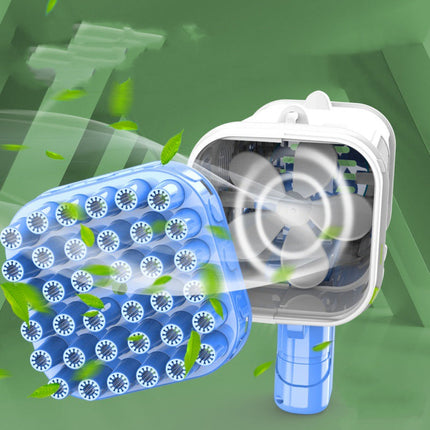 Handheld Bubble Machine Launcher with LED Light Nozzle and Bubble Solution Refills, Blue or Pink, Outdoor Party Bubble Toy
