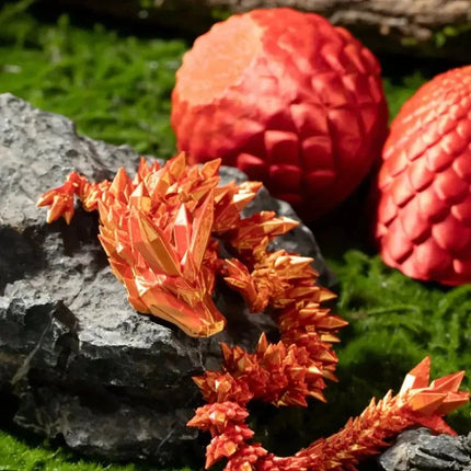 3D Printed Dragon, Articulated Crystal Dragon in Dragon Egg – image 8