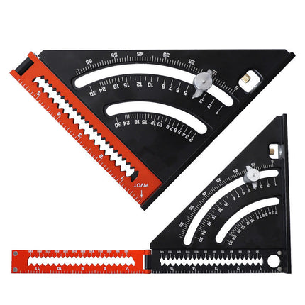 Angle Finder Ruler with Dual Scale and Locking Adjustment, Lightweight Angle Measuring Tool for Wood, Metal and Tile