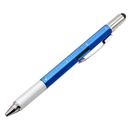 6 in 1 Multifunction Pen with Stylus, Ballpoint Pen, Ruler, Screwdriver and Bubble Level, Pocket Multi Tool, 6 Colors