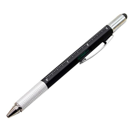 6 in 1 Multifunction Pen with Stylus, Ballpoint Pen, Ruler, Screwdriver and Bubble Level, Pocket Multi Tool, 6 Colors