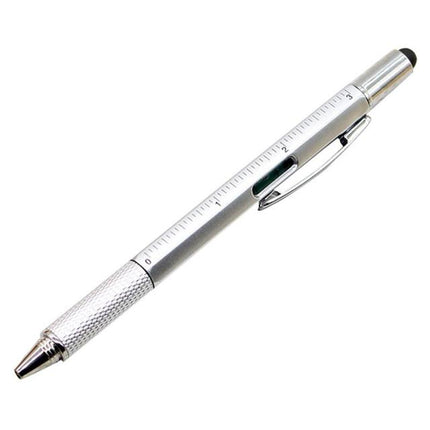 6 in 1 Multifunction Pen with Stylus, Ballpoint Pen, Ruler, Screwdriver and Bubble Level, Pocket Multi Tool, 6 Colors