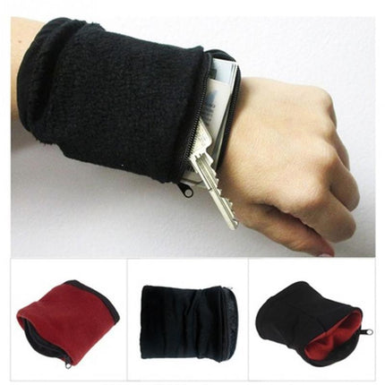 Sports Wristband Wallet for Running, Hands Free Wrist Pouch for ID Cards and Cash, 3 Colors, Gym and Hiking Accessory