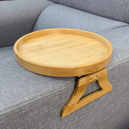 Sofa Tray Table with Adjustable Height & Non-Slip Surface | Versatile Snack Holder for Cozy Living Spaces