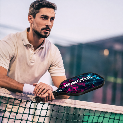 Pickleball Paddle Set with Fiberglass Surface & Honeycomb Core | Lightweight Rackets for Power and Control in Games