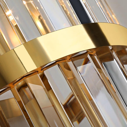 Crystal Wall Light with Premium Stainless Steel Frame | Elegant Indoor Sconce for Ambient Illumination