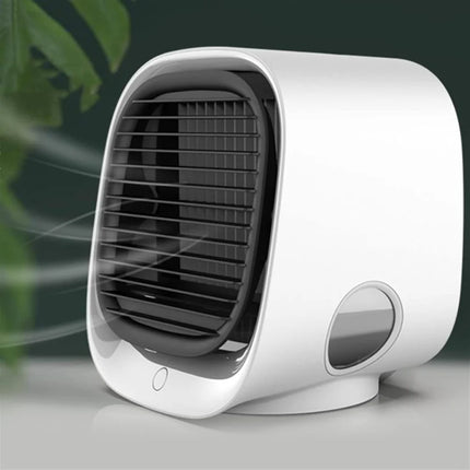 Mini USB Air Cooler Humidifier with LED Light | Compact 2-in-1 Device for Desk Comfort and Moisture