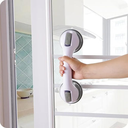 Bathroom Suction Grip Handle, No Drill Non Slip Steadying Grip Assist, Removes Without Damaging Tiles, 4 Colours
