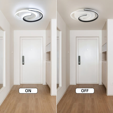 Spiral LED Ceiling Light with Adjustable Colour Temperature | Modern Minimalist Fixture for Elegant Home Ambiance